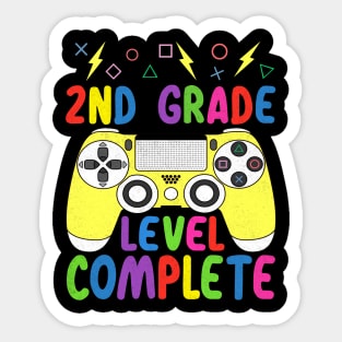 2nd Grade Level Complete Funny Gamer Shirt Last Day of School 2020 Graduation Sticker